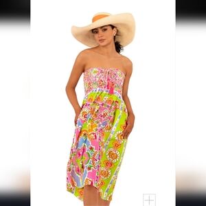 Ashbury Watteau Printed Strapless Dress / Skirt 0ne Size Fits Most